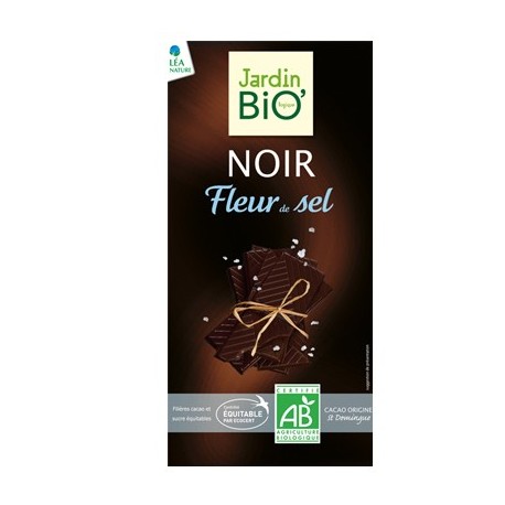 CHOCOLATE NEGRO CON FLOR DE SAL 100G JARDIN BIO