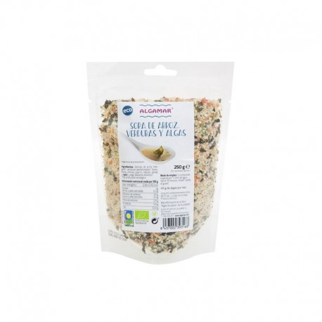 SOPA ARROZ VERDURAS Y ALGAS 250G ECO ALGAMAR