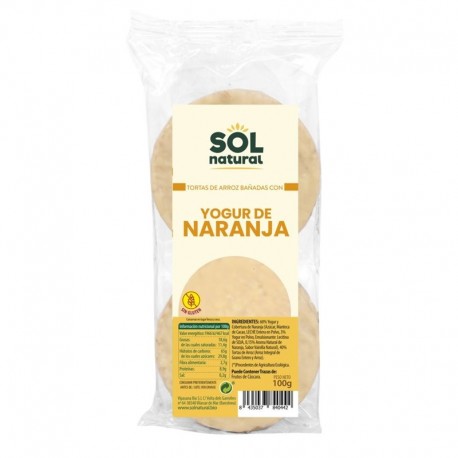 TORTAS ARROZ YOGURT NARANJA 100G ECO SOL NATURAL