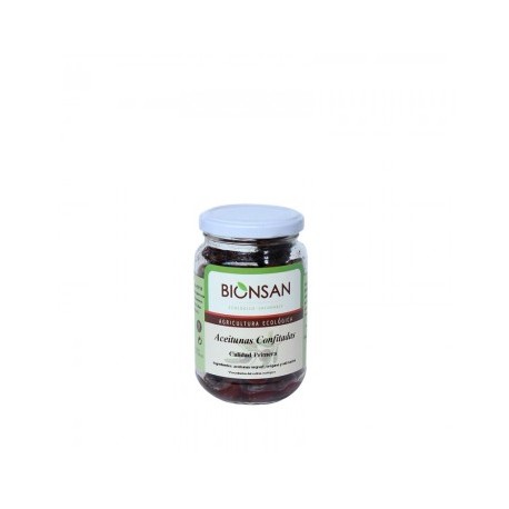 ACEITUNA NEGRA CONFITADA 200G ECO BIONSAN