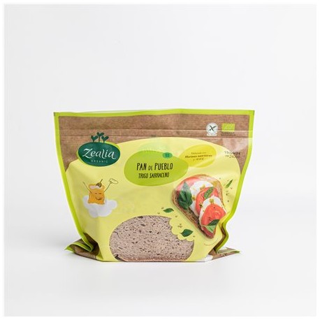 PAN PUEBLO TRIGO SARRACENO SIN GLUTEN 330G ECO ZEALIA