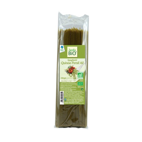 ESPAGUETI QUINOA CON AJO Y PEREJIL 500G JARDIN BIO