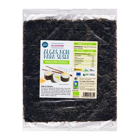 NORI PARA SUSHI 10 HOJAS 30G ECO ALGAMAR