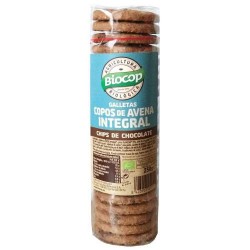 GALLETAS COPOS AVENA INTEGRAL CON CHIPS CHOCOLATE 250G ECO BIOCOP