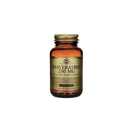 RESVERATROL 250MG CON EXTR. VINO TINTO 30CAP SOLGAR