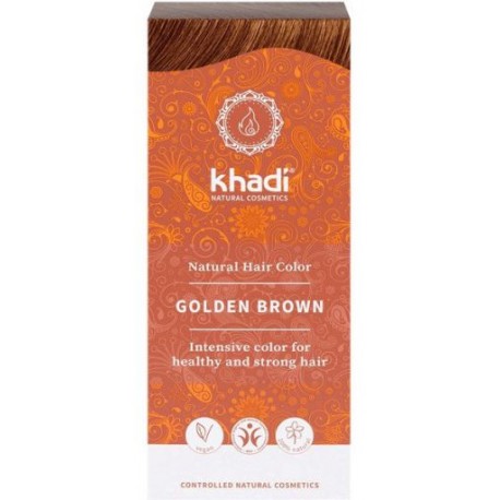 HERBAL HAIR COLOR CASTAÑO DORADO 100G KHADI