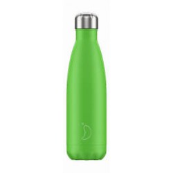 BOTELLA INOX  VERDE NEON 500ML CHILLY´S