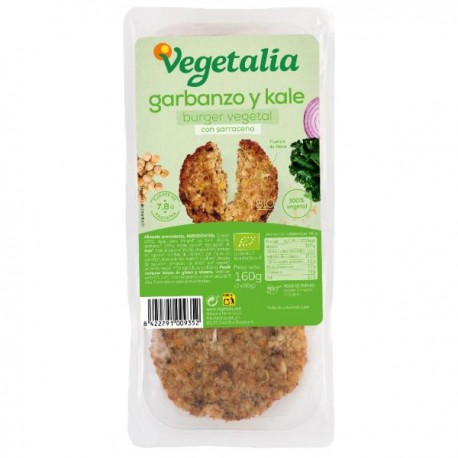 VEGEBUR GARBANZO Y KALE 160G ECO VEGETALIA