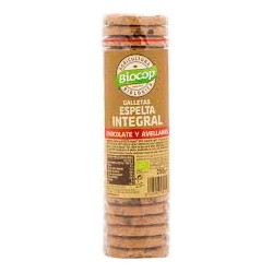 GALLETAS ESPELTA INTEGRAL CON CHOCOLATE Y AVELLANAS 250G ECO BIOCOP