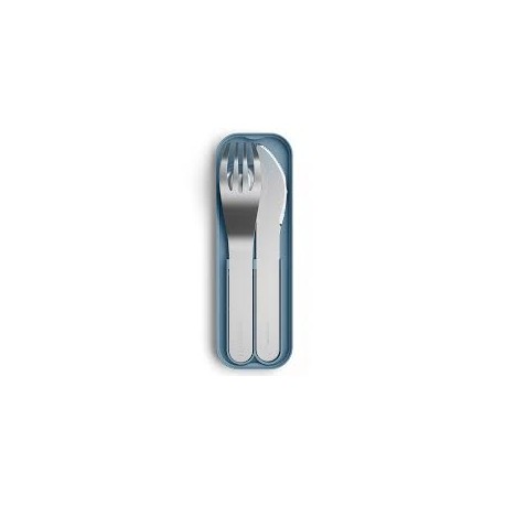 SET CUBIERTOS AC. INOX AZUL DENIM