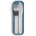 SET CUBIERTOS AC. INOX AZUL DENIM