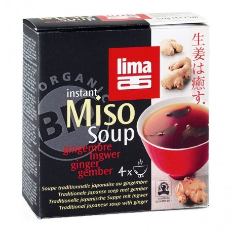 SOPA INSTANT MISO+JENGIBRE 4X15G ECO LIMA