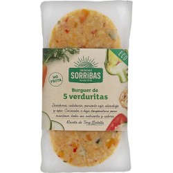 HAMBURGUESA 5 VERDURAS NO FRITA 160G ECO SORRIBAS