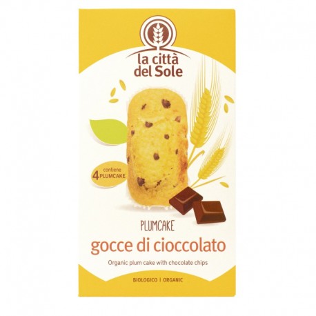 PLUMCAKE CON PEPITAS DE CHOCOLATE 4x45G ECO LA CITTA DEL SOLE