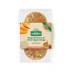 HAMBURGUESA VEGETAL QUESO CABRA HIGOS Y MANGO 150G ECO SORRIBAS