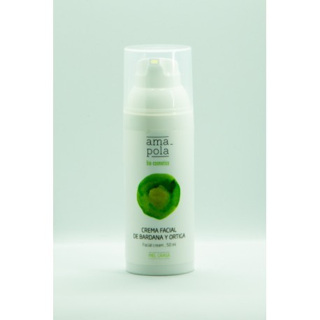 CREMA FACIAL HIDRATANTE DE BARDANA Y ORTIGA 50ML ECO AMAPOLA
