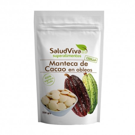 MANTECA DE CACAO EN OBLEAS 250G ECO SALUD VIVA