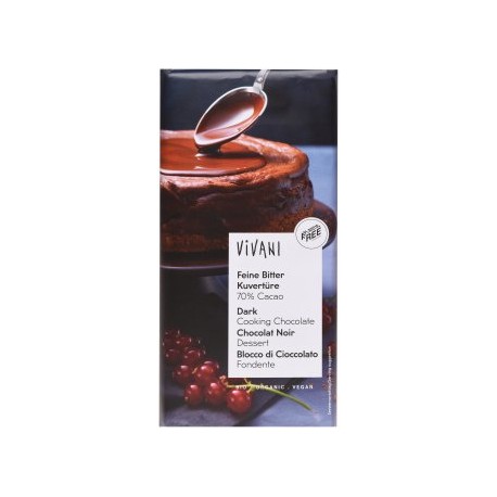 CHOCOLATE NEGRO 70% COCINAR 200G ECO VIVANI