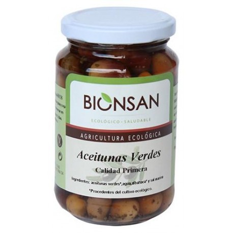 ACEITUNA VERDE MANZANILLA 200G ECO BIONSAN