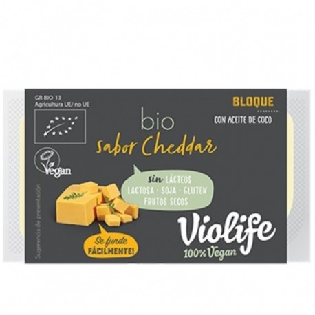 BLOQUE CHEDDAR 150G ECO VIOLIFE