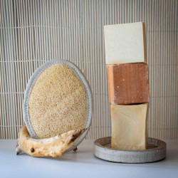 MANOPLA DE BAÑO LUFFA OVALADA ECO AZAL