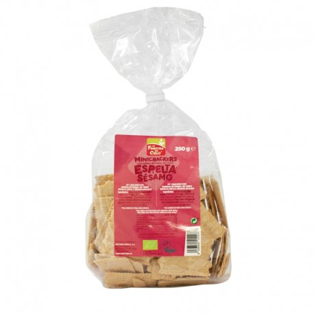 MINI CRACKERS INTEGRAL DE ESPELTA Y SESAMO 