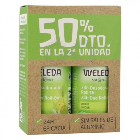DUPLO DESODORANTE ROLL-ON CITRUS 2X50ML  WELEDA