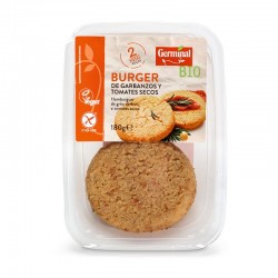 BURGER TOMATE SECO GARBANZO S/G 180G ECO GERMINAL