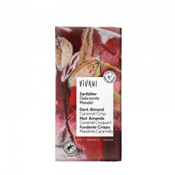 CHOCOLATE NEGRO CON ALMENDRA GARRAPIÑADA 80G ECO VIVANI