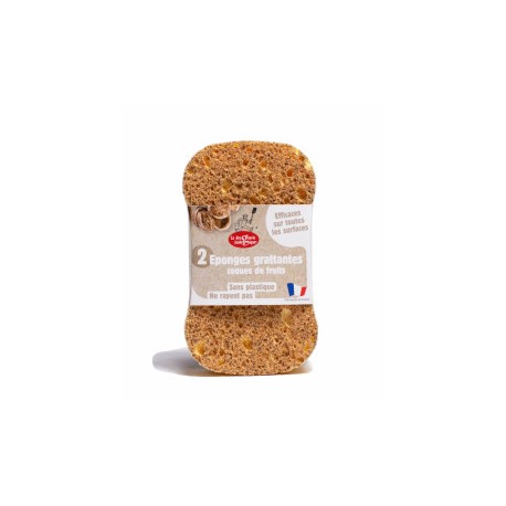 ESPONJA ESTROPAJO CASCARAS DE NUECES 2U LA DROGUERIE ECO