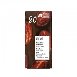 CHOCOLATE NEGRO 80% CON DATIL 80G ECO VIVANI