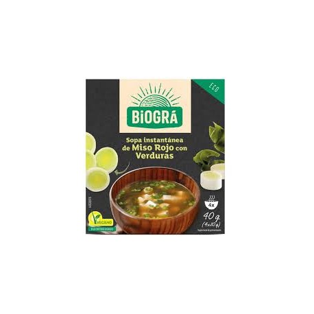 SOPA  INSTANTANEA DE MISO VERDURAS 40G ECO BIOGRAN